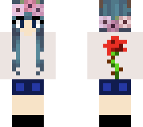 cute girl with rose sweater