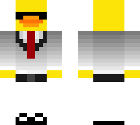finished, duck in a suit (white)