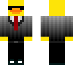 finished, duck in a suit
