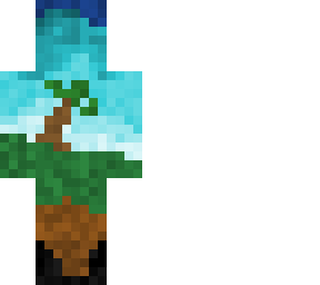 floating island pixel art