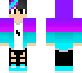 neon blue and purple