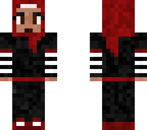 red goth hijabi