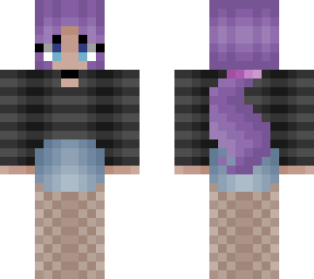 cleora's new skin - black stripe sweater - shorts - stockings