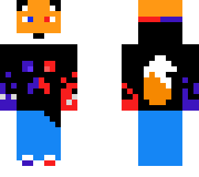 creeper hoodie fox blue red
