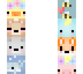 pastel heads