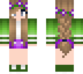 neon green and purple adventure girl