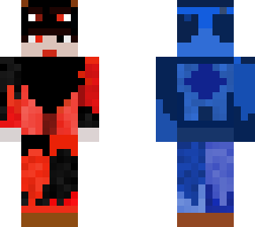 red and blue ninja