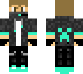 sky light blue and black youtuber boy