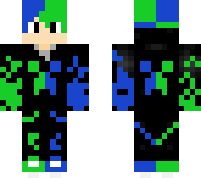 emo blue/green boy
