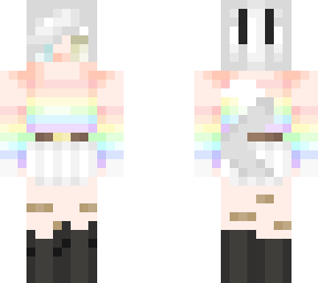 gei sweater and white skirt