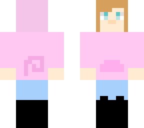 girl in pig hoodie