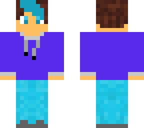 light blue brown hair purple hoodie boy