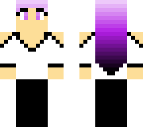 purple girl w/  white/ black top
