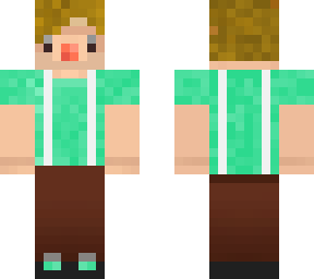 spelunky - green top & braces