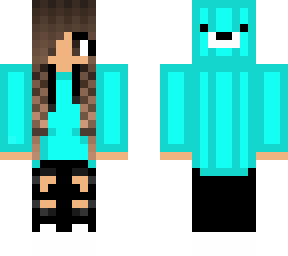 cyan bear girl
