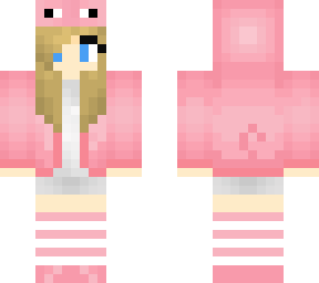 girl in pig hoodie