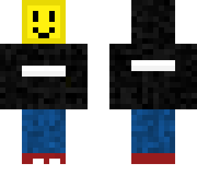 noob skin with black hoodie head phones and red shoes (fixed)
