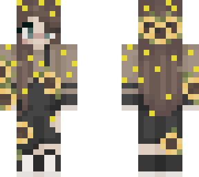 pollen speckled sunflower girl