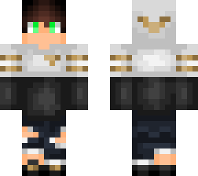 this skin was requested. green and gold hoodie boy