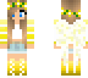 yellow flower angel girl