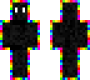 Dark Rainbow outline (updated) | Minecraft Skin