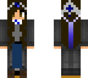 ravenclaw school girl with diadem and flowers