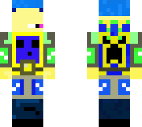 blue hair minecraft master