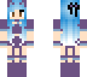girl with cat ears dark purple