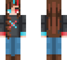 +red and blue girl+ re-done
