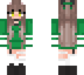 cat girl edit but green