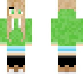 green hoodie girl