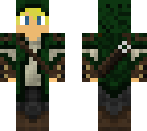 archer with hood and quiver
