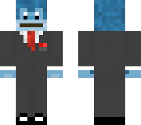 blue monkey in a suit