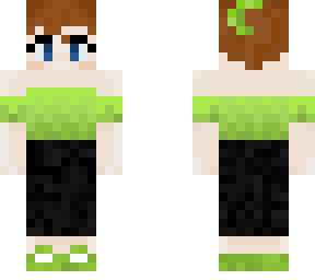 girl in green w ponytail