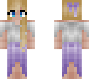 cute blonde - 2 part dress - white & purple