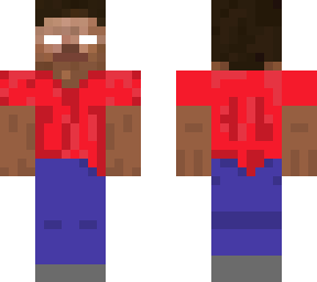 herobrine in a red shirt
