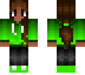 neon green comfy adventure girl
