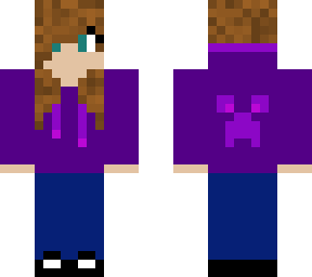 purple creeper gamer girl