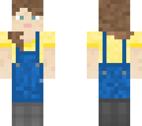 abby in overalls and yellow shirt