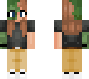aesthetic - zombie girl skin, half zombie half human