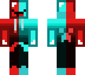 red and blue skeppy with sweater (if lik plz follow)