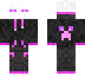 black and white ender man