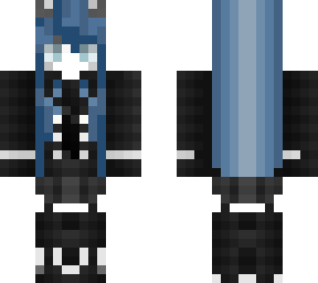 Blue Haired Demon Girl | Minecraft Skin