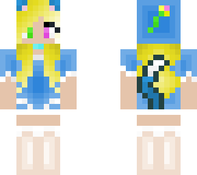 blue themed cat lady