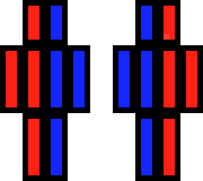 fixed outline red-and-blue