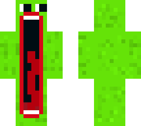 green screaming man