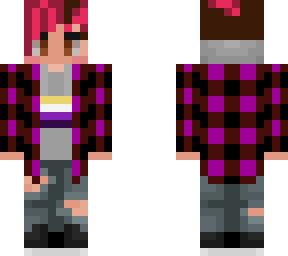 non binary pink hair (original artist watermelonfox / kinggoddess)