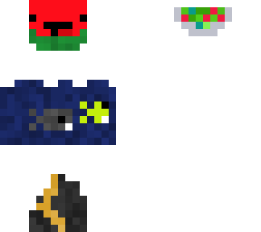 watermelon derp + ocean + volcano + salad (on the back) (user a)