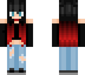 girl with red tips