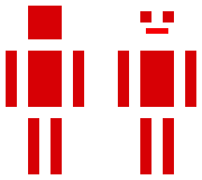 red and white